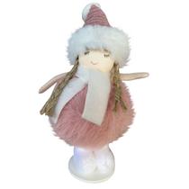 Decoração Boneco Natal Pompom Rosinha Papai Noel Natalino