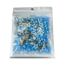 Decoração Brilhante Com Formas De Estrela, Lua E Conchas Em Resina Epóxi Com Tema Oceânico 30g -