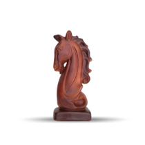 Decoração Busto Cavalo Peça De Xadrez 30 Cm Enfeite Sala Estátua Em Gesso Luxo - Varias Variedades