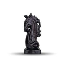 Decoração Busto Cavalo Peça De Xadrez 30 Cm Enfeite Sala Estátua Em Gesso Luxo