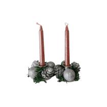 Decoração Castiçal com Velas Natalinas Decoração Castiçal com Velas Natalinas