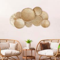 Decoração Cestos de Parede Composição de Palha Yakamós