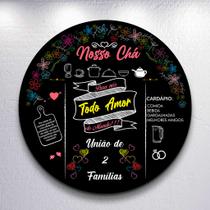 Decoração Chá de Cozinha Casal Painel Redondo Sublimada Capas Festa Família 150x150 50x50 Grande Decoração Chá de Cozinha Casal Painel Redondo Sublimada Capas Festa Família 150x150 50x50 Grande