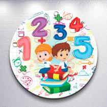 Decoração com capa painel redondo Abc Numeros e Letras festa infantil tamanhos grande e mini