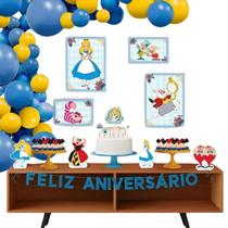 Decoração Completa 40 Itens Infantil Alice País Maravilhas