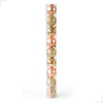 Decoração Criativa: Conjunto de 9 Bolas Mistas Decoradas 6cm para sua Casa