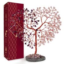 Decoração de ametista e quartzo rosa Crystal Tree KARMAPLEDGE