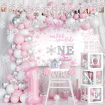 Decoração de Aniversário Hombae Winter Onederland - Festa de 1 Ano para Menina Decoração de Aniversário Hombae Winter Onederland - Festa de 1 Ano para Menina