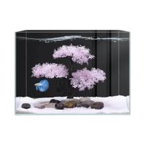 Decoração De Aquário Floco De Neve Rosa: Pinheiro De Simulação Em Cerâmica Para Bonsai E Ornamento