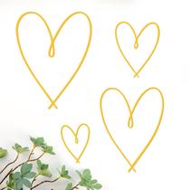 Decoração de arte de parede Pangda Metal Heart 4 peças para quarto