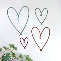 Decoração de arte de parede Pangda Metal Heart para quarto e sala de estar