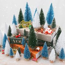 Decoração de árvore de Natal Ayieyill Mini 30 unidades com base de madeira