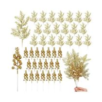 Decoração De Árvore De Natal Com Frutas Artificiais Brilhantes, Acessórios Para Buquê De Flores DIY
