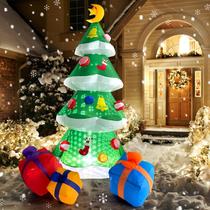 Decoração de árvore de Natal COOLWUFAN inflável de 2,3 m com LEDs