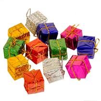 Decoração de árvore de Natal DongAi Shiny Mini Box Enfeites Decoração de árvore de Natal DongAi Shiny Mini Box Enfeites