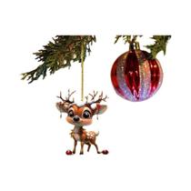 Decoração De Árvore De Natal Em Acrílico 2D, Pendente De Natal Em Estilo Cartoon, Ornamento