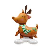 Decoração De Árvore De Natal Grande Com Papai Noel, Pinguim, Cervo E Boneco De Neve, Balões Para O