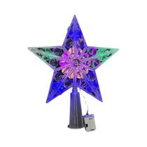 Decoração De Árvore De Natal LED De 15cm Com Estrelas Brilhantes Em Branco Quente Para O Festival De