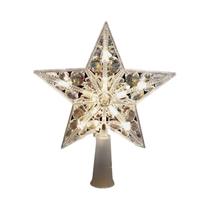 Decoração De Árvore De Natal LED De 15cm Com Estrelas Brilhantes Em Branco Quente Para O Lar E
