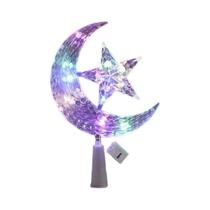Decoração De Árvore De Natal LED De 15cm Com Estrelas Brilhantes Em Branco Quente Para O Lar E