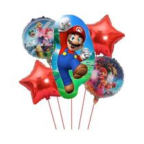 Decoração De Balões De Folha Para Festa De Aniversário Infantil Super Mario Luigi Princesa Peach