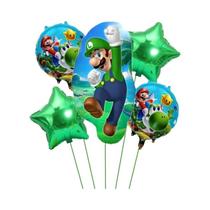 Decoração De Balões De Folha Para Festa De Aniversário Infantil Super Mario Luigi Princesa Peach