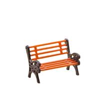 Decoração de banco de jardim de plástico em miniatura 2x1.4x1cm, 15g