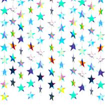 Decoração de banner Glitter Star Garland Patelai 40m holográfica Decoração de banner Glitter Star Garland Patelai 40m holográfica