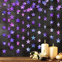 Decoração de banner Glitter Star Garland Patelai 40m holográfica Decoração de banner Glitter Star Garland Patelai 40m holográfica