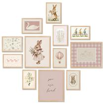 Decoração de berçário TwoDays Vintage para meninas com 12 pôsteres Decoração de berçário TwoDays Vintage para meninas com 12 pôsteres