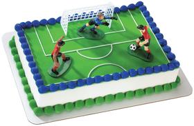 Decoração de bolo DeCoset Soccer Kick Off Boys Theme