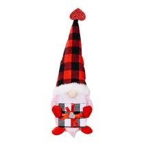 Decoração de boneca sem rosto Dia dos Namorados Boneca do Dia das Mães Lattice Love Faceless Doll Toy