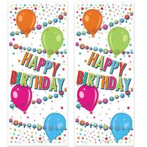 Decoração de capas de porta Beistle Happy Birthday 2 peças