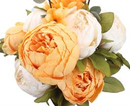Decoração de casamento vintage de flores artificiais Duovlo Peony Silk