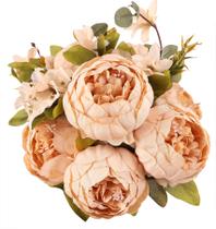 Decoração de casamento vintage de flores artificiais Duovlo Peony Silk