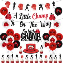 Decoração de chá de bebê de boxe Wonmelody A Little Champ is On the Way