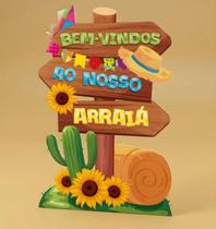Decoração de Chão Bem-Vindo Arraiá Festa Junina Cenario Decoração de Chão Bem-Vindo Arraiá Festa Junina Cenario