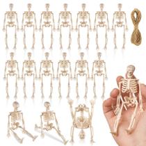Decoração de estatueta Mini Skeleton MUXIUNT Halloween x16