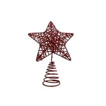 Decoração de estrela de árvore de Natal Star Red 14cm x 19cm