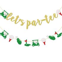 Decoração de festa com tema Banner Little Man Let's Par-Tee Golf
