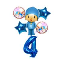 Decoração De Festa De Aniversário Infantil Balões De Folha Cartoon POCOYO Conjunto De 6 Peças