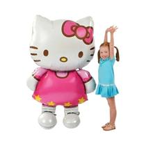 Decoração De Festa De Aniversário Infantil Com Balões De Anime Hello Kitty, Layout Metálico Para