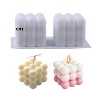 Decoração De Festa De Halloween Molde De Silicone Para Vela Em Forma De Bola Cubica DIY Molde De