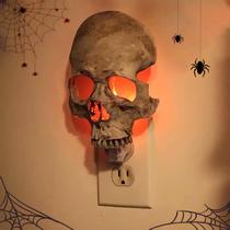 Decoração de festa de Halloween Night Light Garnje Human Skull 2025 Decoração de festa de Halloween Night Light Garnje Human Skull 2025