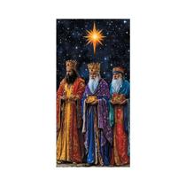Decoração De Festa De Natal E Ano Novo Para O Festival Dos Três Reis, Banner De Porta Plano 2D Em