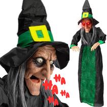Decoração De Festa Enfeite Halloween Bruxa Assustador Com Som