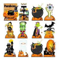 Decoração De Festa Halloween Novo-10 Displays De 20cm Totens