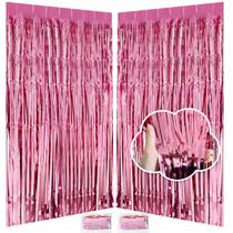 Decoração de Festa JINSUI - 2 Painéis de Fita Rosa Metalizada (1x2,5m) Decoração de Festa JINSUI - 2 Painéis de Fita Rosa Metalizada (1x2,5m)