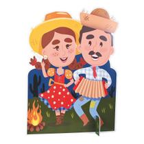 Decoração de Festa Junina Display Casal Junino Foto 76x57cm Decoração de Festa Junina Display Casal Junino Foto 76x57cm