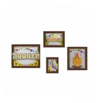 Decoração de Festa Junina Painel Quadrinhos em EVA 3D Arraiá